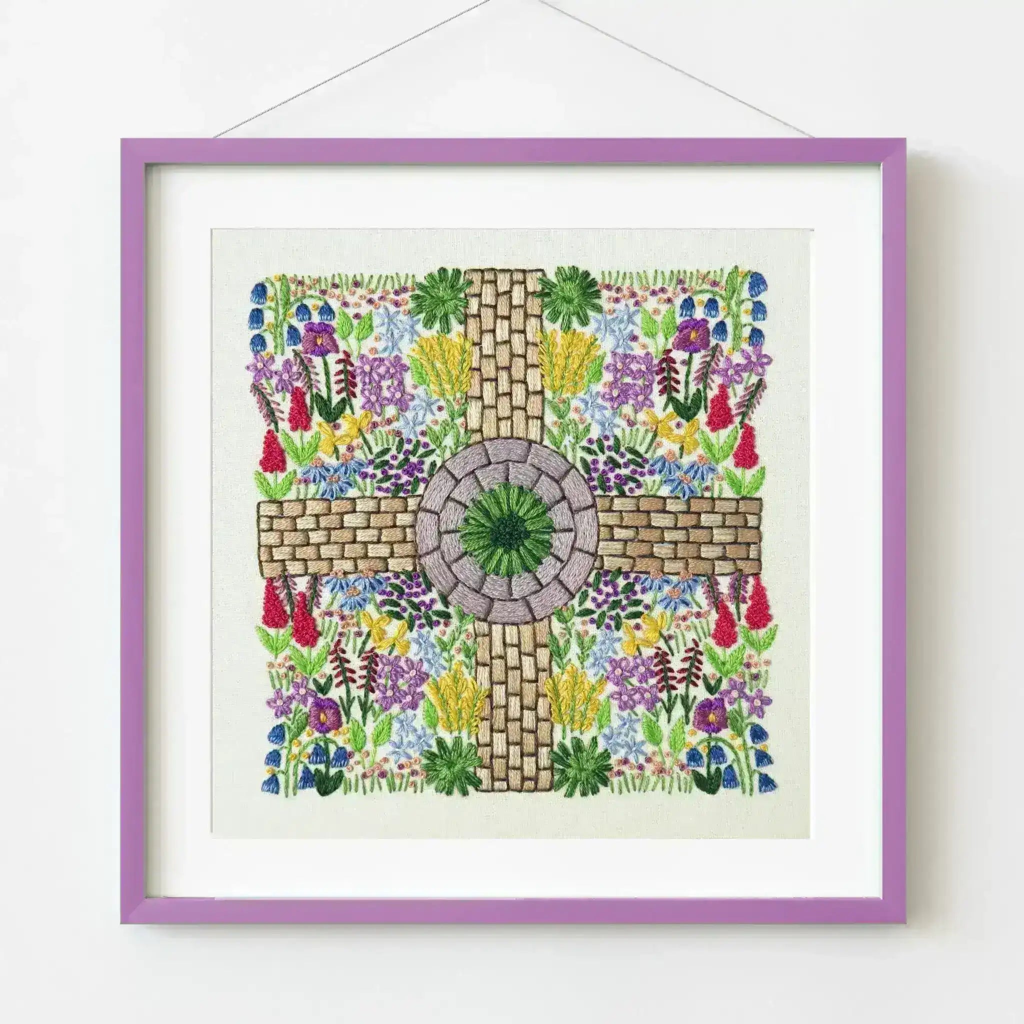 Cottage Garden Stitches Embroidery Designs 1/2/3 Printed Fabric
