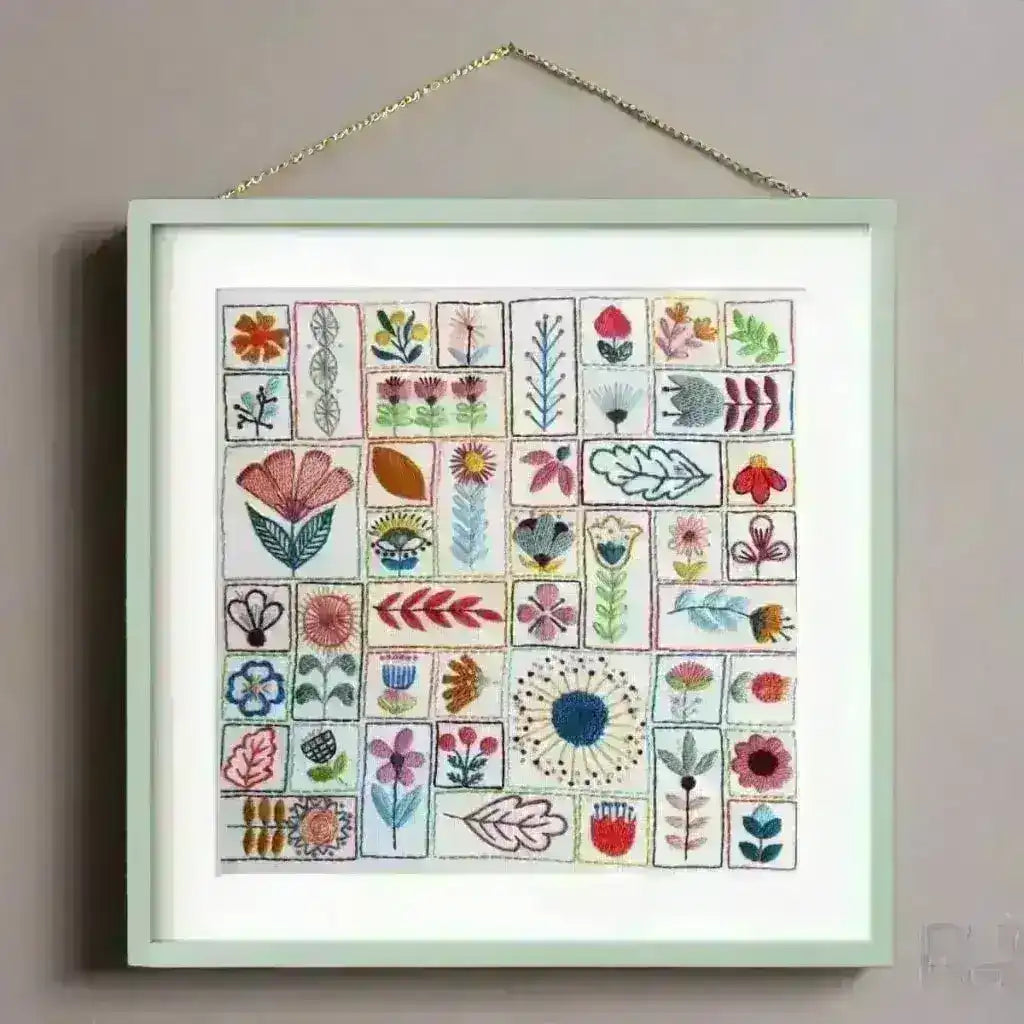 Flowery Folk, Hand Embroidery Pattern , PDF Download , StitchDoodles , embroidery hoop kit, embroidery kits for adults, embroidery kits for beginners, embroidery patern, flower embroidery, hand embroidery, modern embroidery kits, PDF pattern, unique embroidery kits , StitchDoodles , shop.stitchdoodles.com