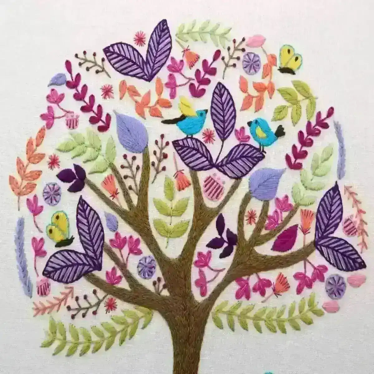 Folk Tree Stitchery, Hand Embroidery Pattern , PDF Download , StitchDoodles , embroidery hoop kit, embroidery kits for adults, embroidery kits for beginners, flower embroidery, hand embroidery, modern embroidery kits, PDF pattern, unique embroidery kits, wildlife embroidery , StitchDoodles , shop.stitchdoodles.com