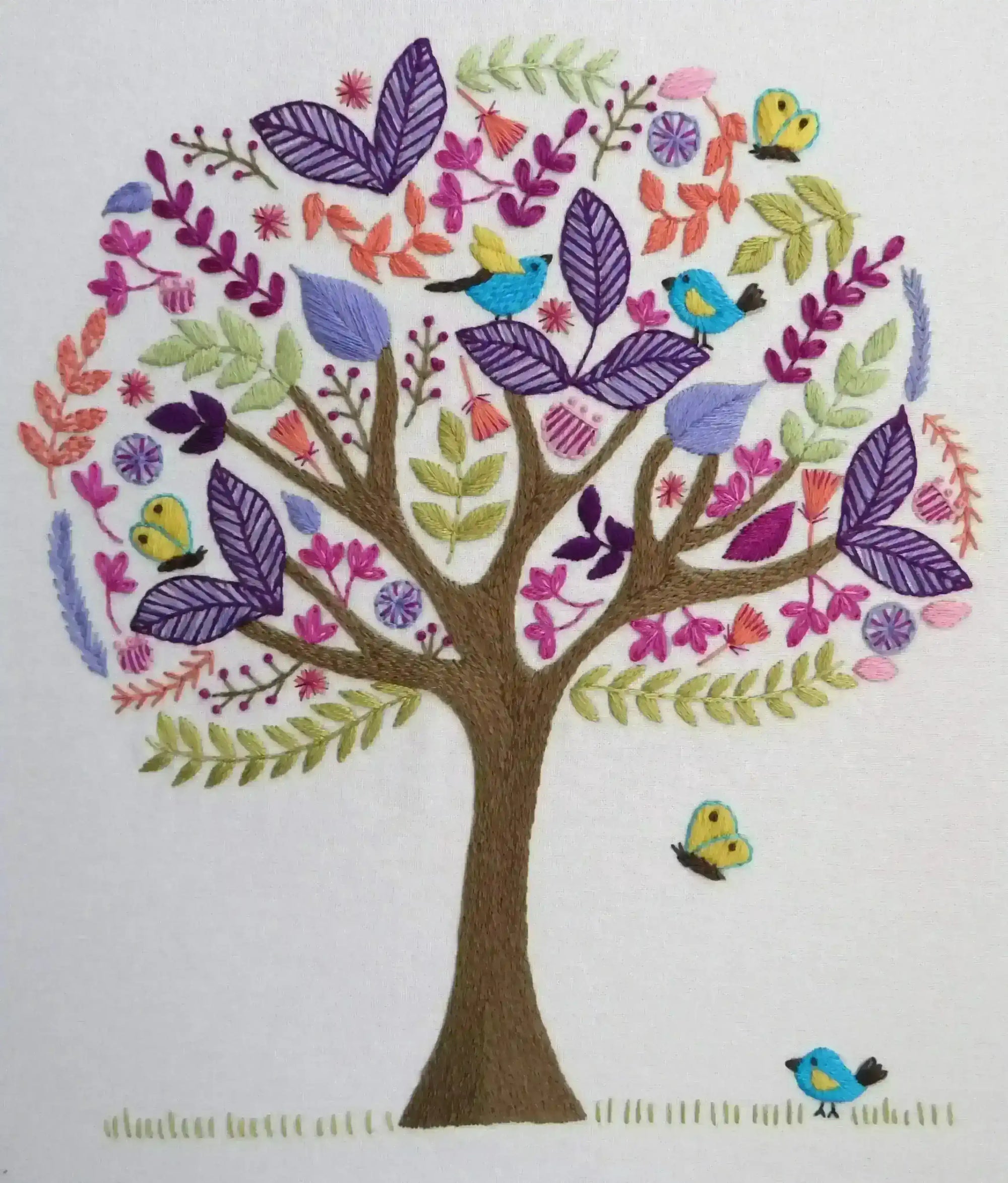 Folk Tree Stitchery, Hand Embroidery Pattern , PDF Download , StitchDoodles , embroidery hoop kit, embroidery kits for adults, embroidery kits for beginners, flower embroidery, hand embroidery, modern embroidery kits, PDF pattern, unique embroidery kits, wildlife embroidery , StitchDoodles , shop.stitchdoodles.com