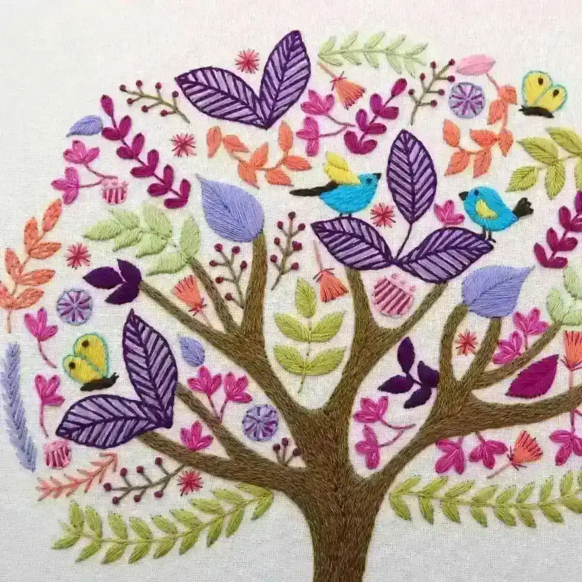 Folk Tree Stitchery, Pre Printed Embroidery Fabric Panel PLUS PDF Pattern , Pre Printed Fabric Pattern , StitchDoodles , embroidery hoop kit, embroidery kits for adults, embroidery kits for beginners, embroidery pattern, flower embroidery, hand embroidery, hand embroidery fabric, hand embroidery kit, modern embroidery kits, PDF pattern, unique embroidery kits, wildlife embroidery , StitchDoodles , shop.stitchdoodles.com