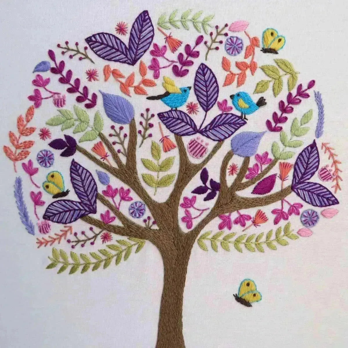 Folk Tree Stitchery, Pre Printed Embroidery Fabric Panel PLUS PDF Pattern , Pre Printed Fabric Pattern , StitchDoodles , embroidery hoop kit, embroidery kits for adults, embroidery kits for beginners, embroidery pattern, flower embroidery, hand embroidery, hand embroidery fabric, hand embroidery kit, modern embroidery kits, PDF pattern, unique embroidery kits, wildlife embroidery , StitchDoodles , shop.stitchdoodles.com