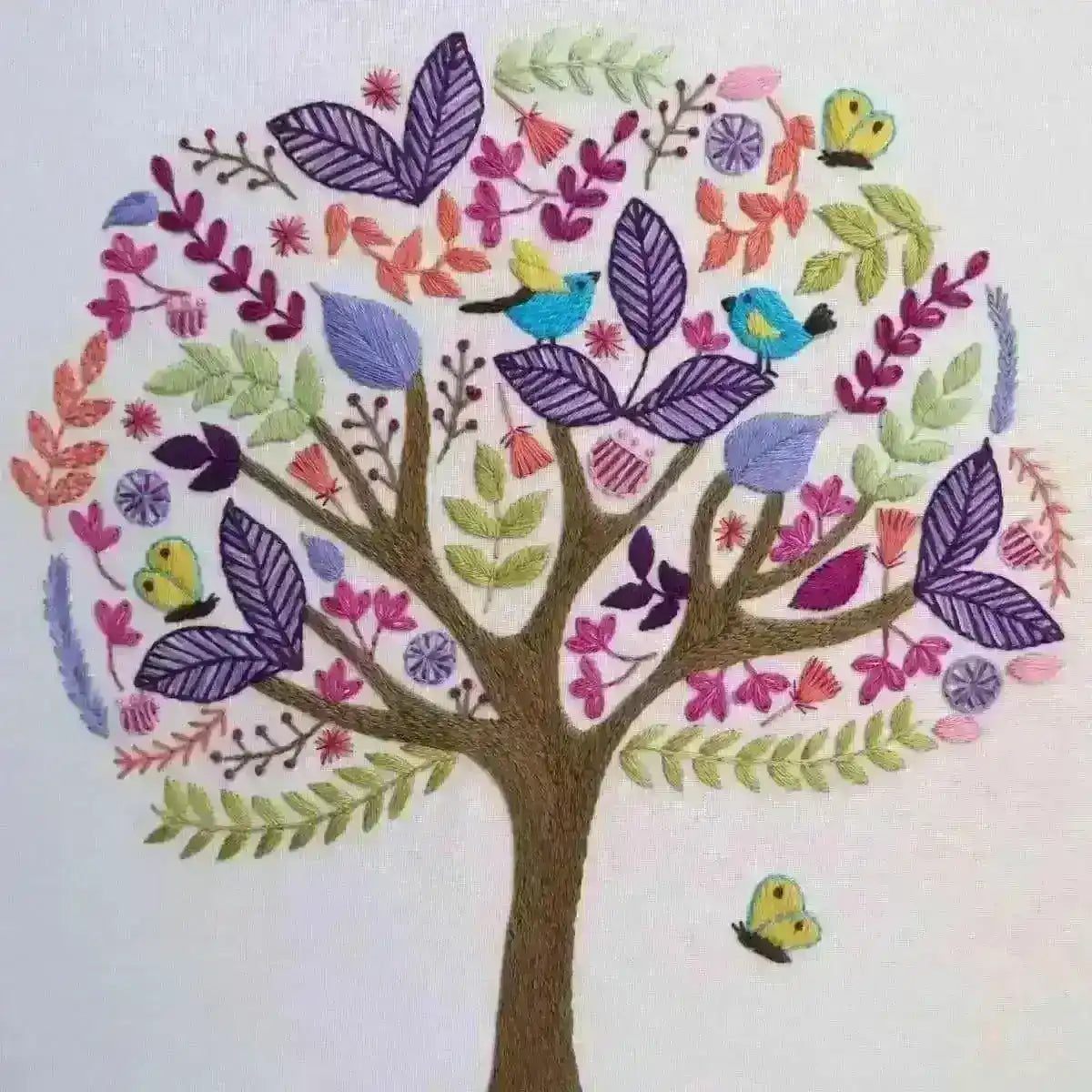 Folk Tree Stitchery, Pre Printed Embroidery Fabric Panel PLUS PDF Pattern , Pre Printed Fabric Pattern , StitchDoodles , embroidery hoop kit, embroidery kits for adults, embroidery kits for beginners, embroidery pattern, flower embroidery, hand embroidery, hand embroidery fabric, hand embroidery kit, modern embroidery kits, PDF pattern, unique embroidery kits, wildlife embroidery , StitchDoodles , shop.stitchdoodles.com