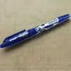 Pilot Frixion pen on a beige fabric background