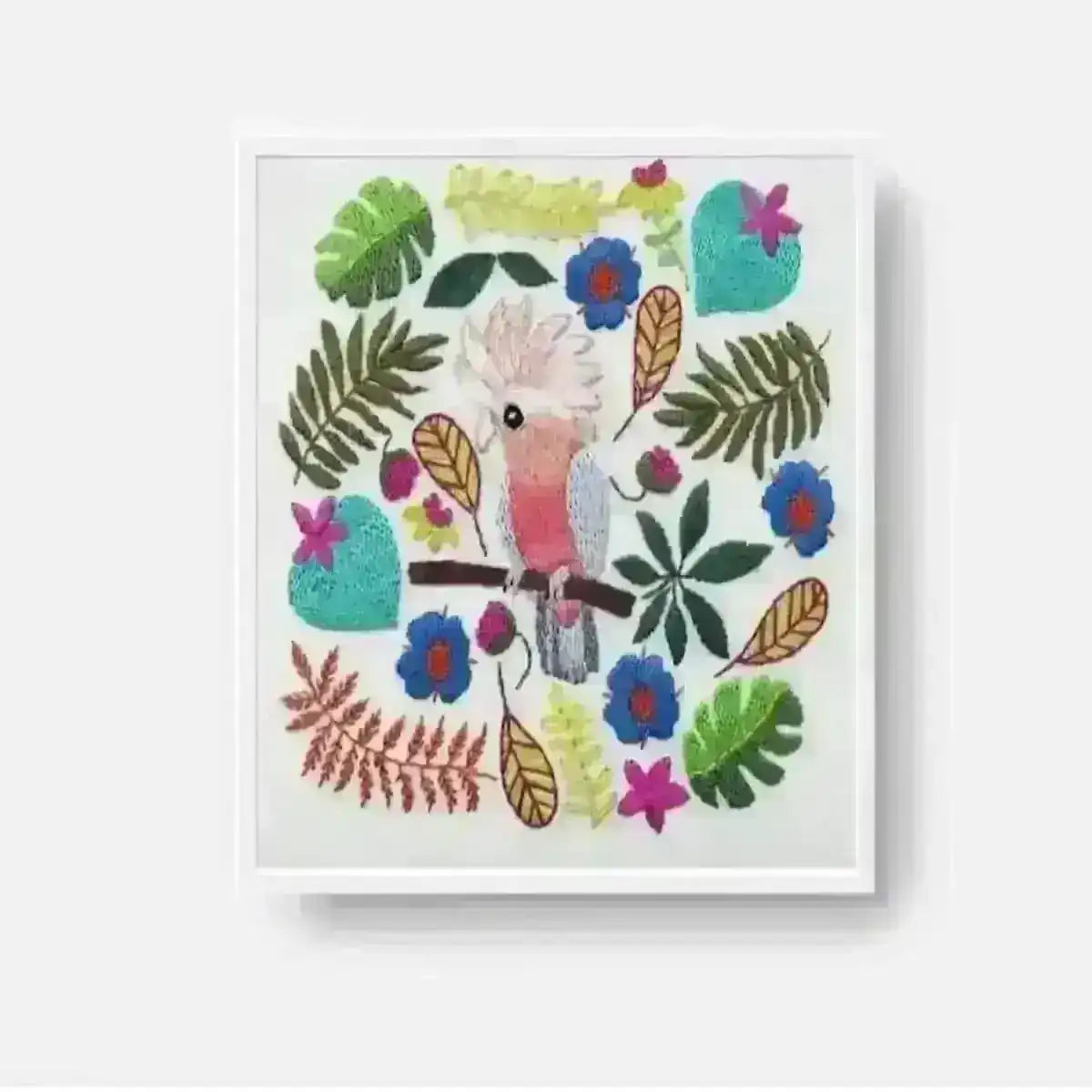 Galah Cockatoo Tropical Parrot PDF , PDF Download , StitchDoodles , bird embroidery, embroidery hoop kit, embroidery kits for adults, embroidery kits for beginners, flower embroidery, hand embroidery, modern embroidery kits, PDF pattern, unique embroidery kits , StitchDoodles , shop.stitchdoodles.com