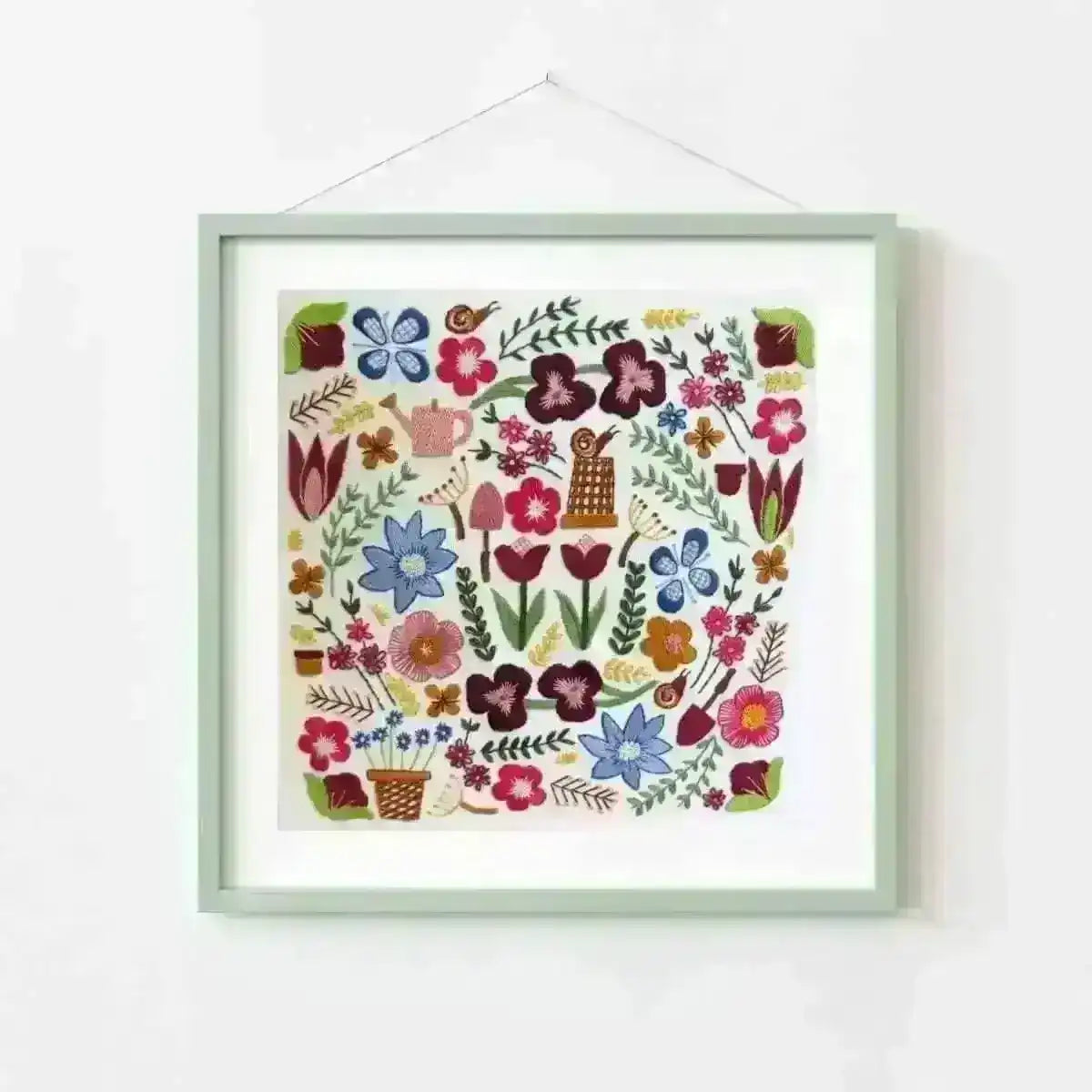 Garden Glory, Hand Embroidery Pattern , PDF Download , StitchDoodles , embroidery hoop kit, embroidery kits for adults, embroidery kits for beginners, hand embroidery, modern embroidery kits, PDF pattern, unique embroidery kits , StitchDoodles , shop.stitchdoodles.com