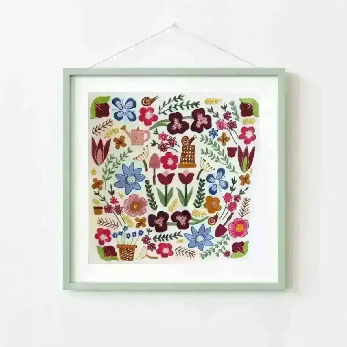 Garden Glory, Hand Embroidery Pattern , PDF Download , StitchDoodles , embroidery hoop kit, embroidery kits for adults, embroidery kits for beginners, hand embroidery, modern embroidery kits, PDF pattern, unique embroidery kits , StitchDoodles , shop.stitchdoodles.com