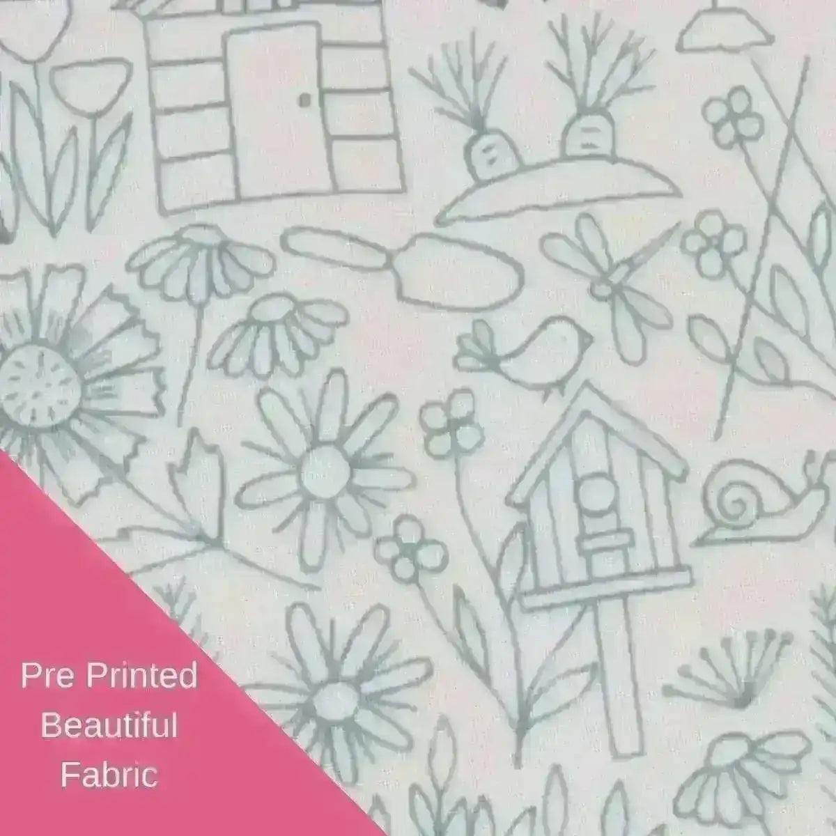 How does your Garden Grow, Pre Printed Fabric Panel , Pre Printed Fabric Pattern , StitchDoodles , bird embroidery, Embroidery, embroidery hoop, embroidery hoop kit, embroidery kits for beginners, embroidery pattern, garden embroidery, hand embroidery, hand embroidery fabric, hand embroidery kit, hand embroidery seat frame, nurge embroidery hoop, PDF pattern, Printed Pattern, unique embroidery kits , StitchDoodles , shop.stitchdoodles.com