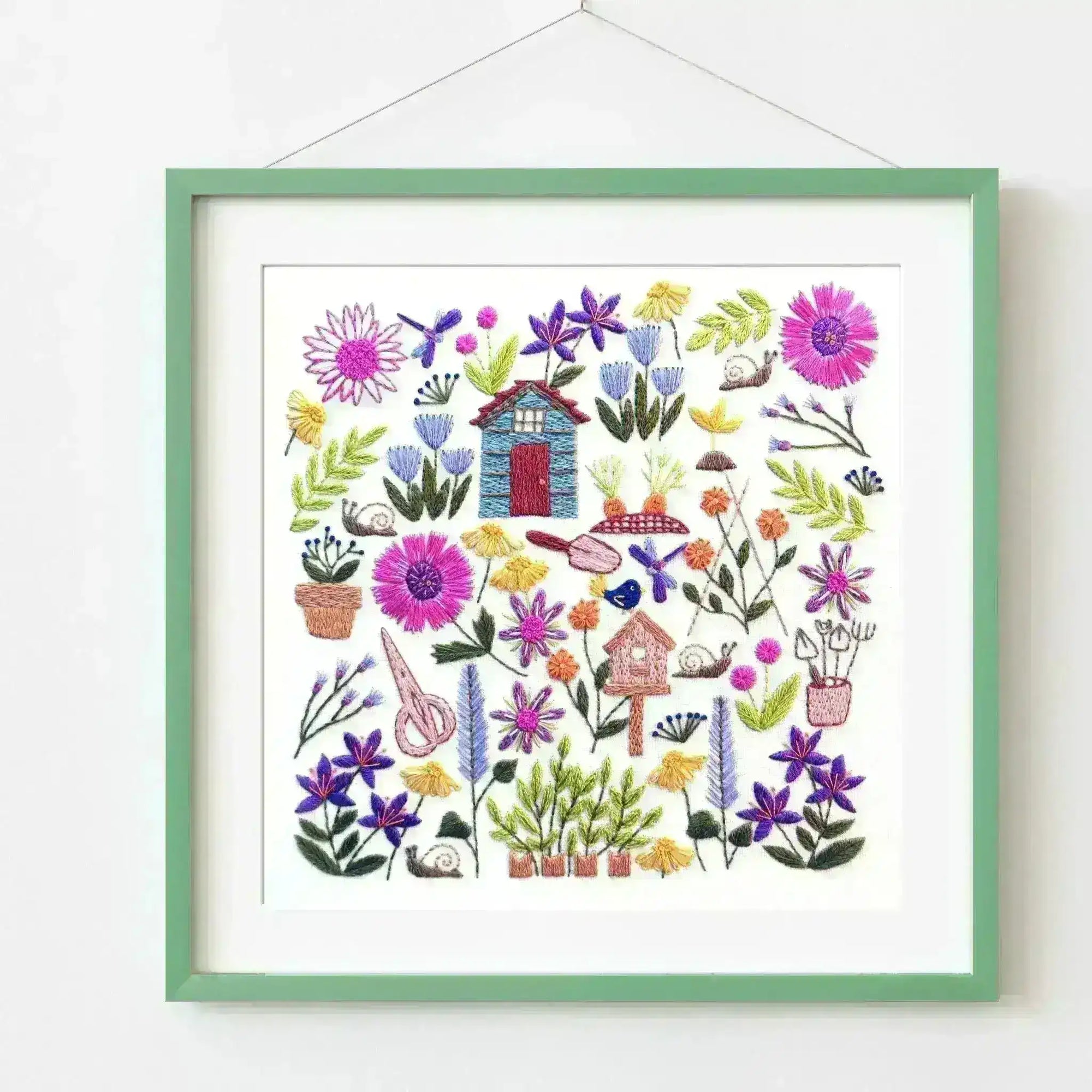 How does your Garden Grow, Pre Printed Fabric Panel , Pre Printed Fabric Pattern , StitchDoodles , bird embroidery, Embroidery, embroidery hoop, embroidery hoop kit, embroidery kits for beginners, embroidery pattern, garden embroidery, hand embroidery, hand embroidery fabric, hand embroidery kit, hand embroidery seat frame, nurge embroidery hoop, PDF pattern, Printed Pattern, unique embroidery kits , StitchDoodles , shop.stitchdoodles.com
