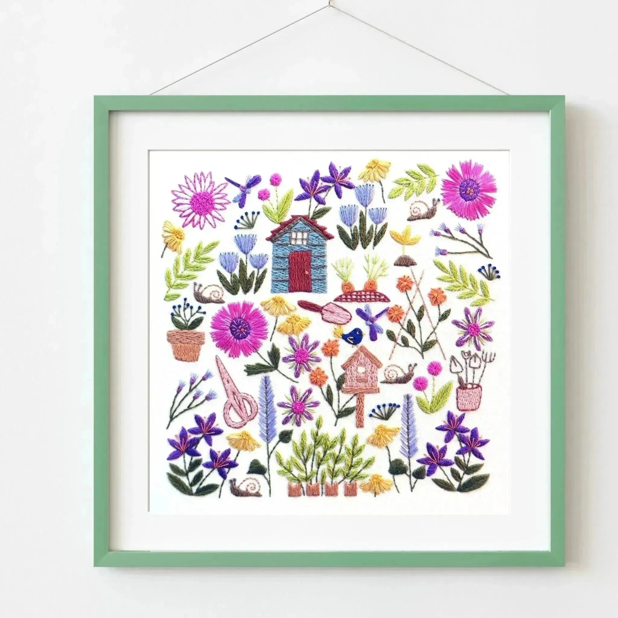 How does your Garden Grow, Pre Printed Fabric Panel , Pre Printed Fabric Pattern , StitchDoodles , bird embroidery, Embroidery, embroidery hoop, embroidery hoop kit, embroidery kits for beginners, embroidery pattern, garden embroidery, hand embroidery, hand embroidery fabric, hand embroidery kit, hand embroidery seat frame, nurge embroidery hoop, PDF pattern, Printed Pattern, unique embroidery kits , StitchDoodles , shop.stitchdoodles.com