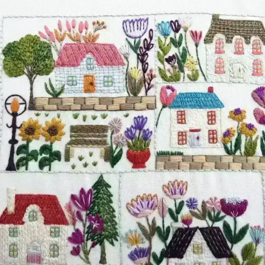 Village in Bloom Embroidery Kit