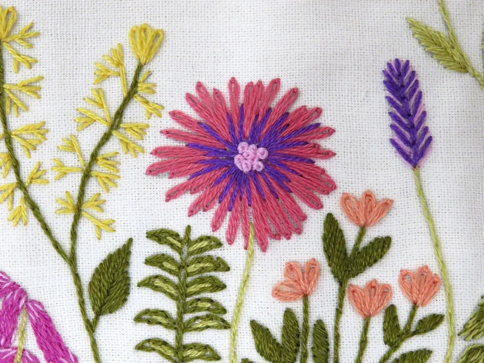 Meadow Flowers Embroidery Kit for Beginners