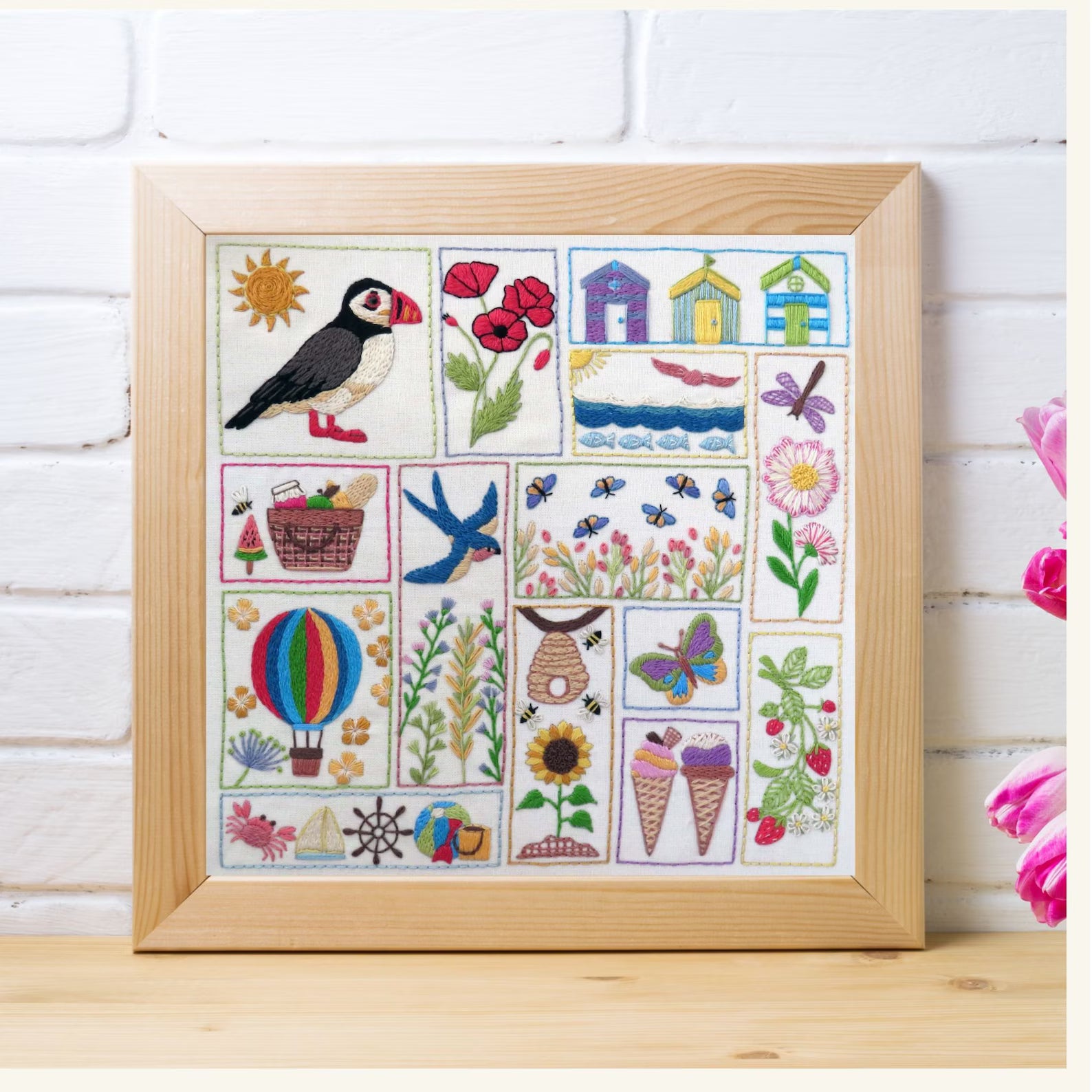 Summer Splendour, Hand Embroidery PDF Pattern