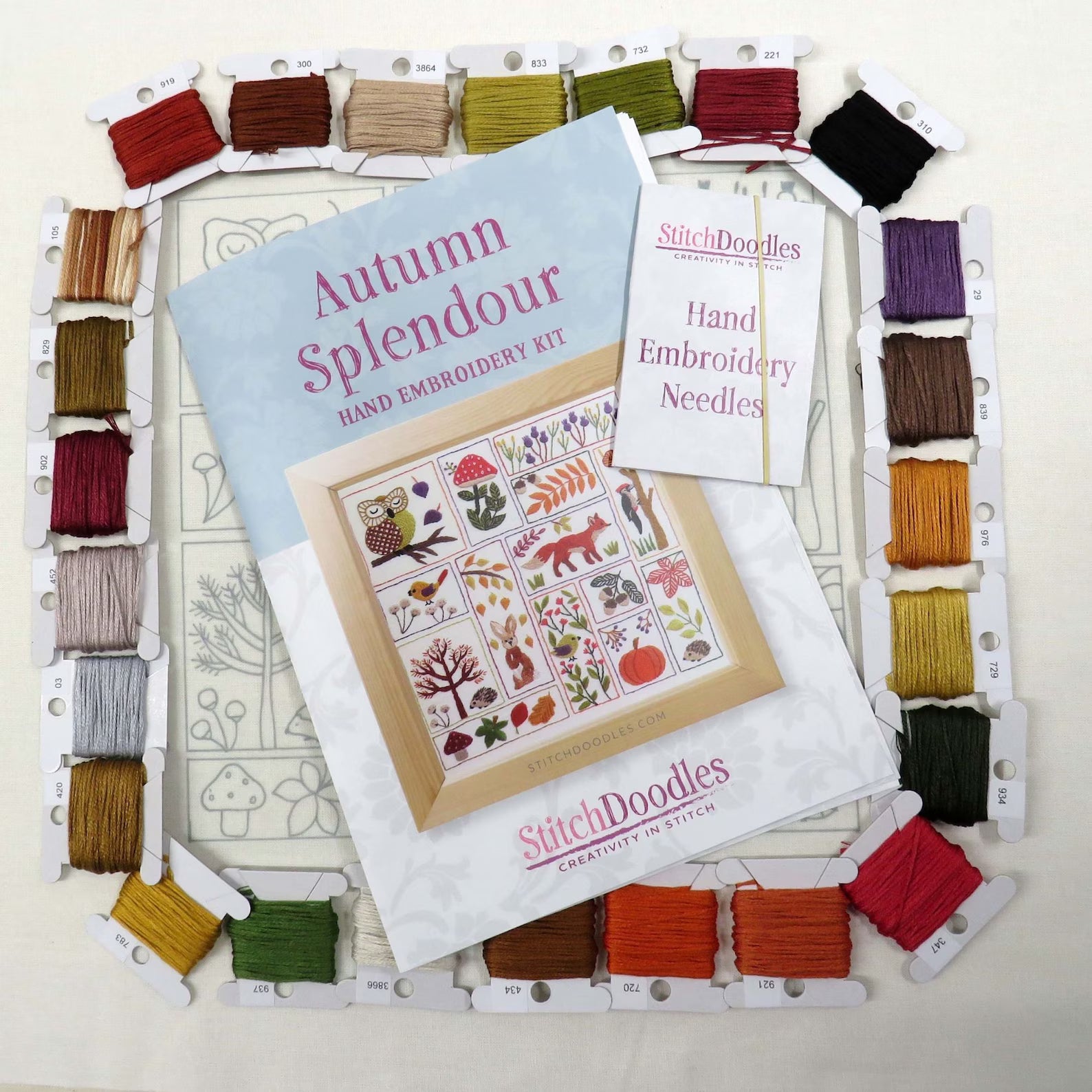 Autumn Splendour fabric instructions full kit embroidery