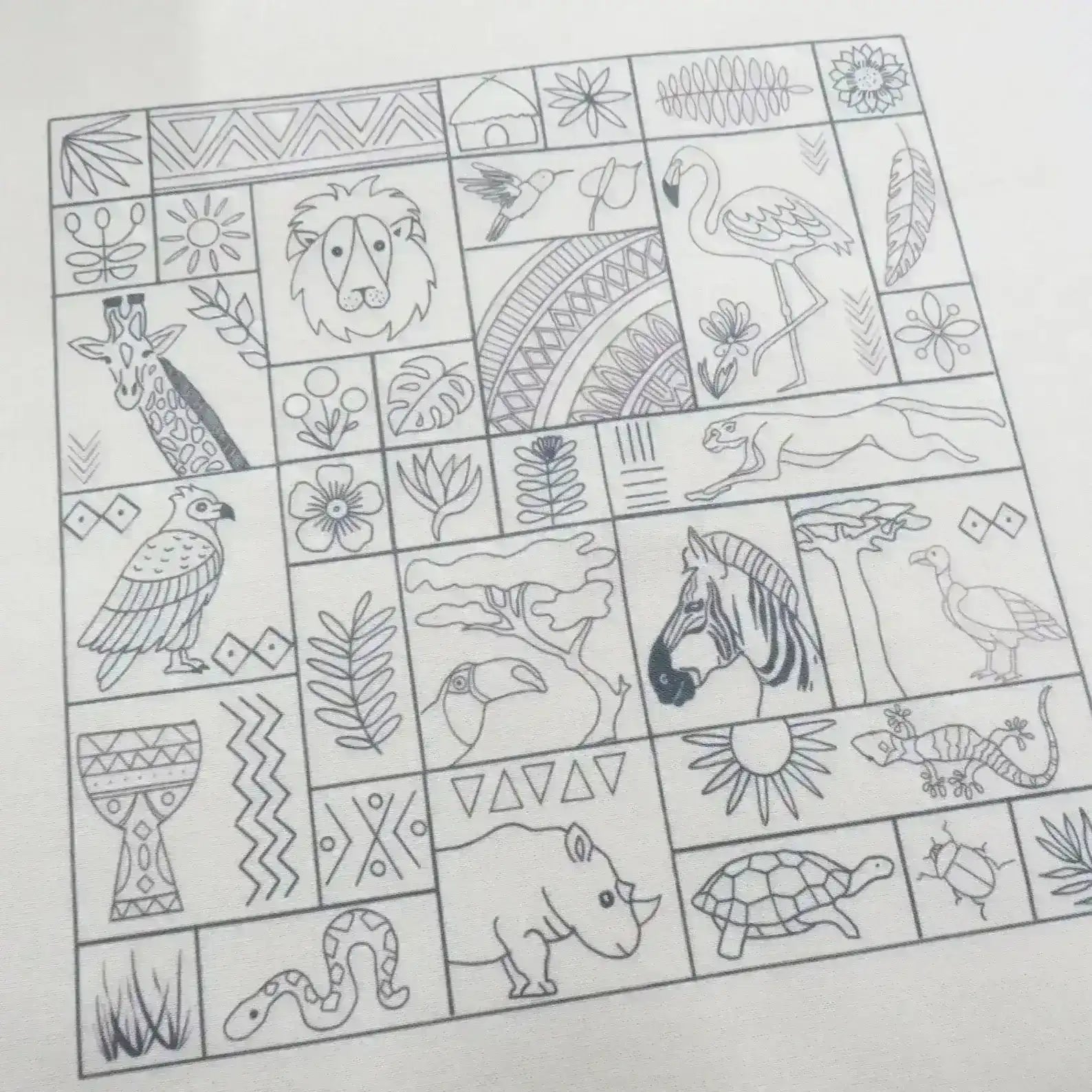 Escape to Africa Hand Embroidery PDF Pattern