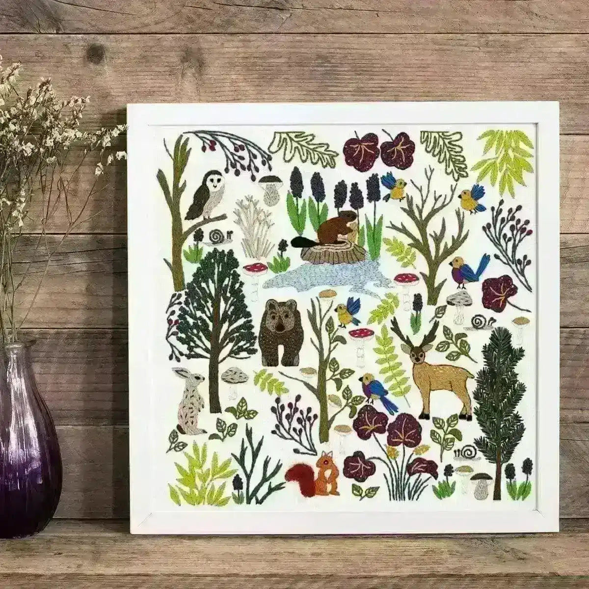 Into the Forest Hand Embroidery Pattern , PDF Download , StitchDoodles , A Walk in the Woods - stitchdoodles, bird embroidery, creative, Edit alt text, Embroidery, embroidery hoop, embroidery hoop kit, embroidery kits for beginners, embroidery pattern, hand embroidery, hand embroidery fabric, hand embroidery seat frame, nurge embroidery hoop, pattern, patterns, PDF pattern, Printed Pattern, stitched, stitching, unique embroidery kits, wildlife embroidery , StitchDoodles , shop.stitchdoodles.com