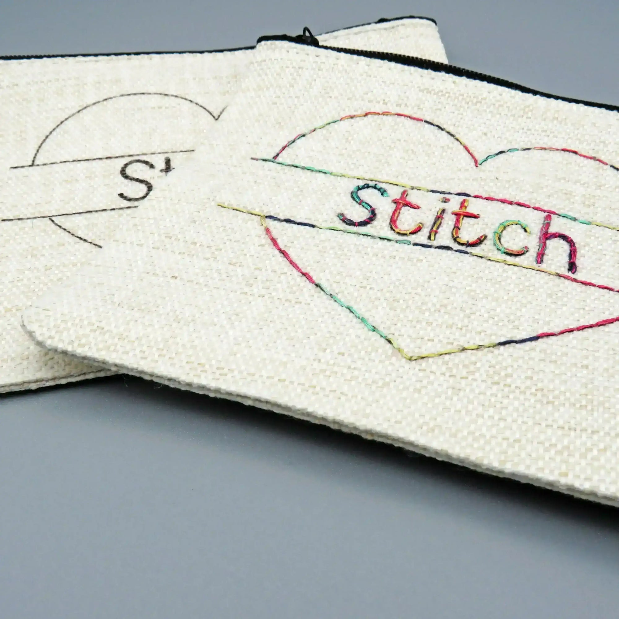Linen 'Stitch' pouch for hand embroidery , Embroidery Supplies , Aurifil , new , StitchDoodles , shop.stitchdoodles.com