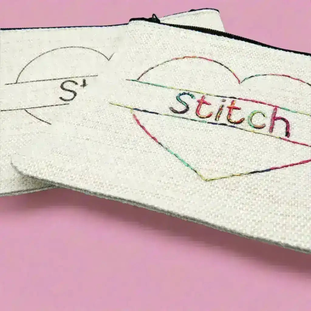 Linen 'Stitch' pouch for hand embroidery , Embroidery Supplies , Aurifil , new , StitchDoodles , shop.stitchdoodles.com