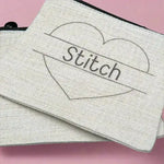 Linen 'Stitch' pouch for hand embroidery , Embroidery Supplies , Aurifil , new , StitchDoodles , shop.stitchdoodles.com