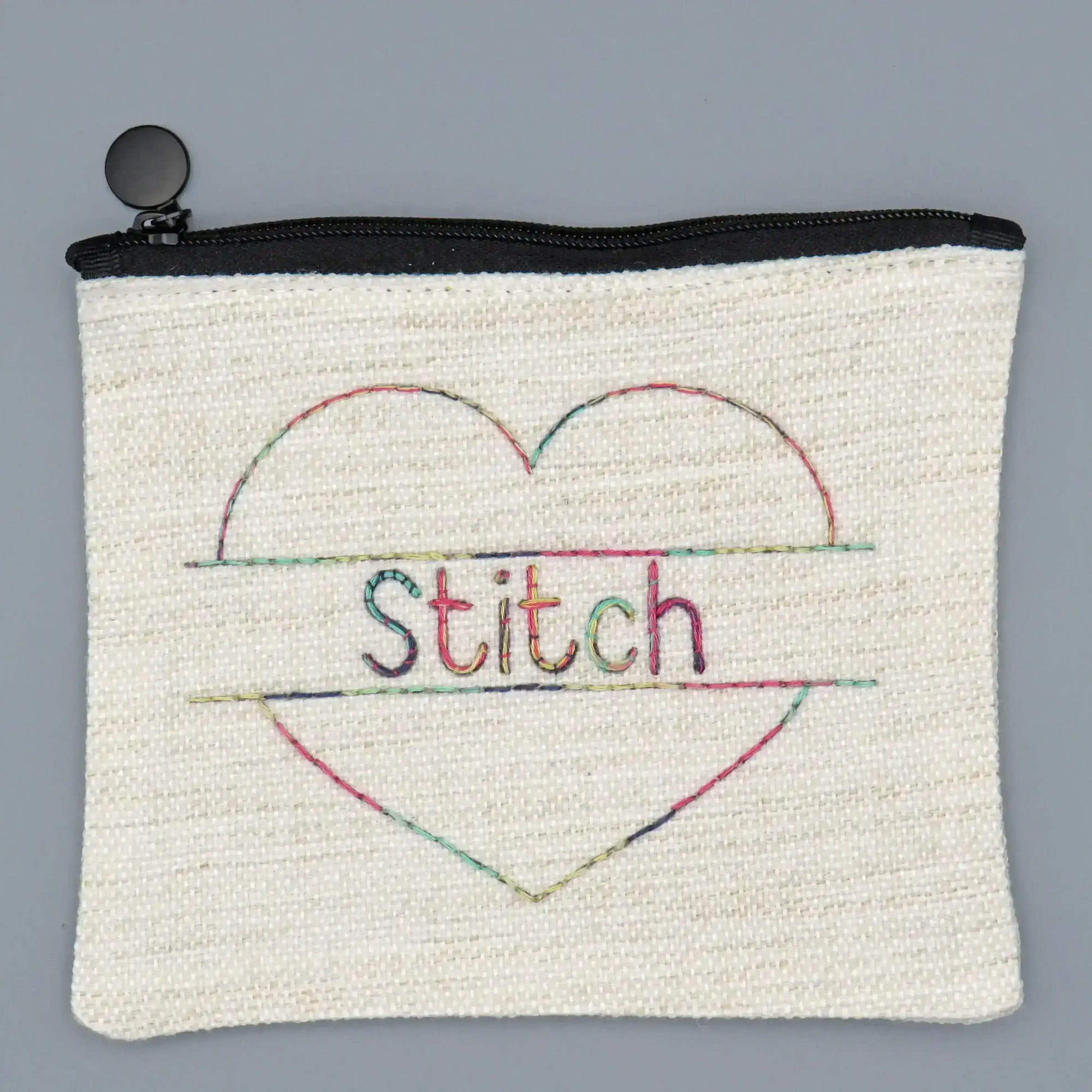 Linen 'Stitch' pouch for hand embroidery , Embroidery Supplies , Aurifil , new , StitchDoodles , shop.stitchdoodles.com