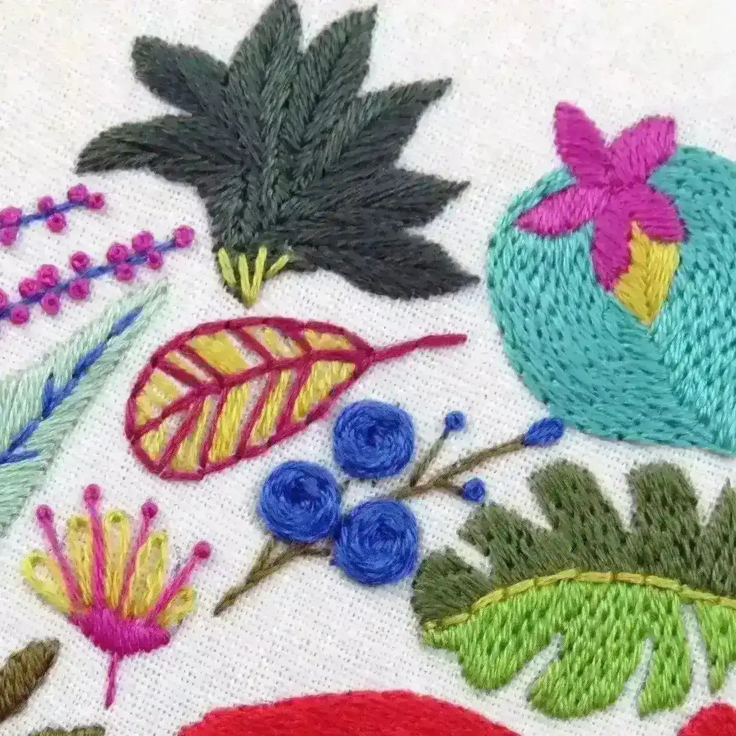 Macaw Parrot Tropical Hand Embroidery Design , PDF Download , StitchDoodles , embroidery hoop kit, embroidery kit for adults, embroidery kit for beginers, embroidery kits for beginners, hand embroidery, PDF pattern , StitchDoodles , shop.stitchdoodles.com