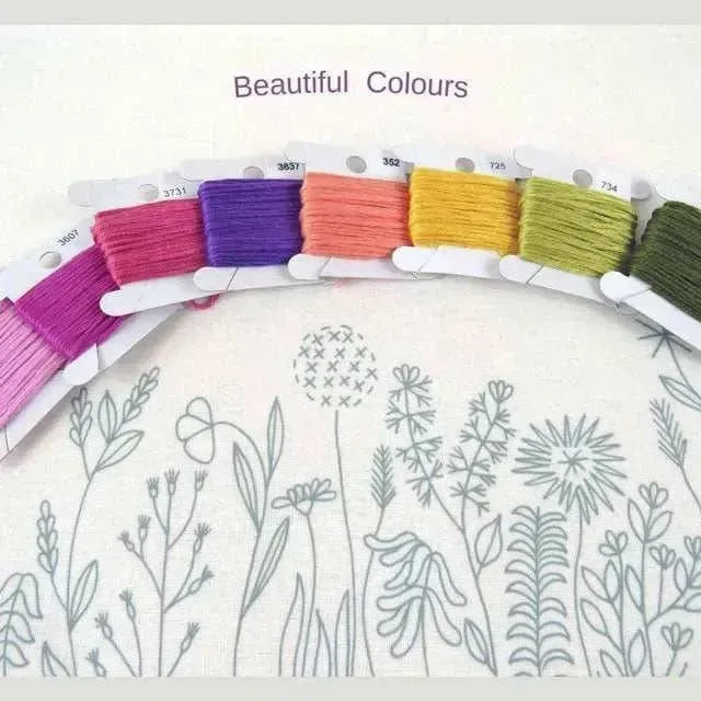 Meadow Flowers Hand Embroidery Kit , Embroidery Kit , StitchDoodles , beginner embroidery, countryside, embroidery hoop kit, embroidery kit for adults, embroidery kit for beginers, embroidery kits for beginners, flowers, garden, hand embroidery kit, hand embroidery pattern, hand embroidery thread, meadow, nature, nurge, nurge hoop, nurse kit, petals , StitchDoodles , shop.stitchdoodles.com