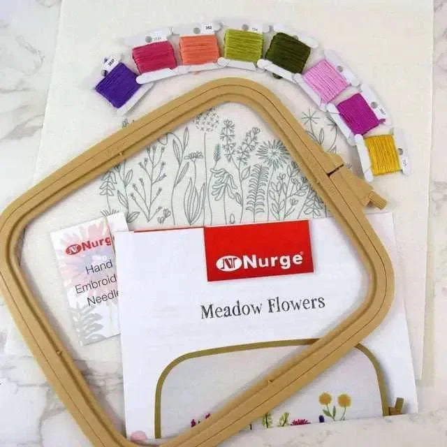 Meadow Flowers Hand Embroidery Kit , Embroidery Kit , StitchDoodles , beginner embroidery, countryside, embroidery hoop kit, embroidery kit for adults, embroidery kit for beginers, embroidery kits for beginners, flowers, garden, hand embroidery kit, hand embroidery pattern, hand embroidery thread, meadow, nature, nurge, nurge hoop, nurse kit, petals , StitchDoodles , shop.stitchdoodles.com