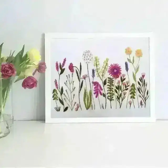 Meadow Flowers Hand Embroidery Kit , Embroidery Kit , StitchDoodles , beginner embroidery, countryside, embroidery hoop kit, embroidery kit for adults, embroidery kit for beginers, embroidery kits for beginners, flowers, garden, hand embroidery kit, hand embroidery pattern, hand embroidery thread, meadow, nature, nurge, nurge hoop, nurse kit, petals , StitchDoodles , shop.stitchdoodles.com