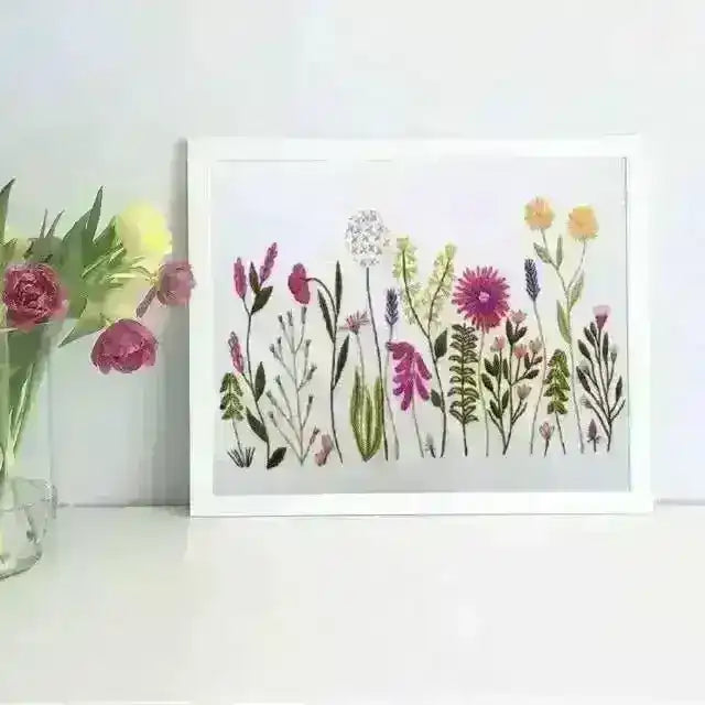 Meadow Flowers Hand Embroidery Kit , Embroidery Kit , StitchDoodles , beginner embroidery, countryside, embroidery hoop kit, embroidery kit for adults, embroidery kit for beginers, embroidery kits for beginners, flowers, garden, hand embroidery kit, hand embroidery pattern, hand embroidery thread, meadow, nature, nurge, nurge hoop, nurse kit, petals , StitchDoodles , shop.stitchdoodles.com