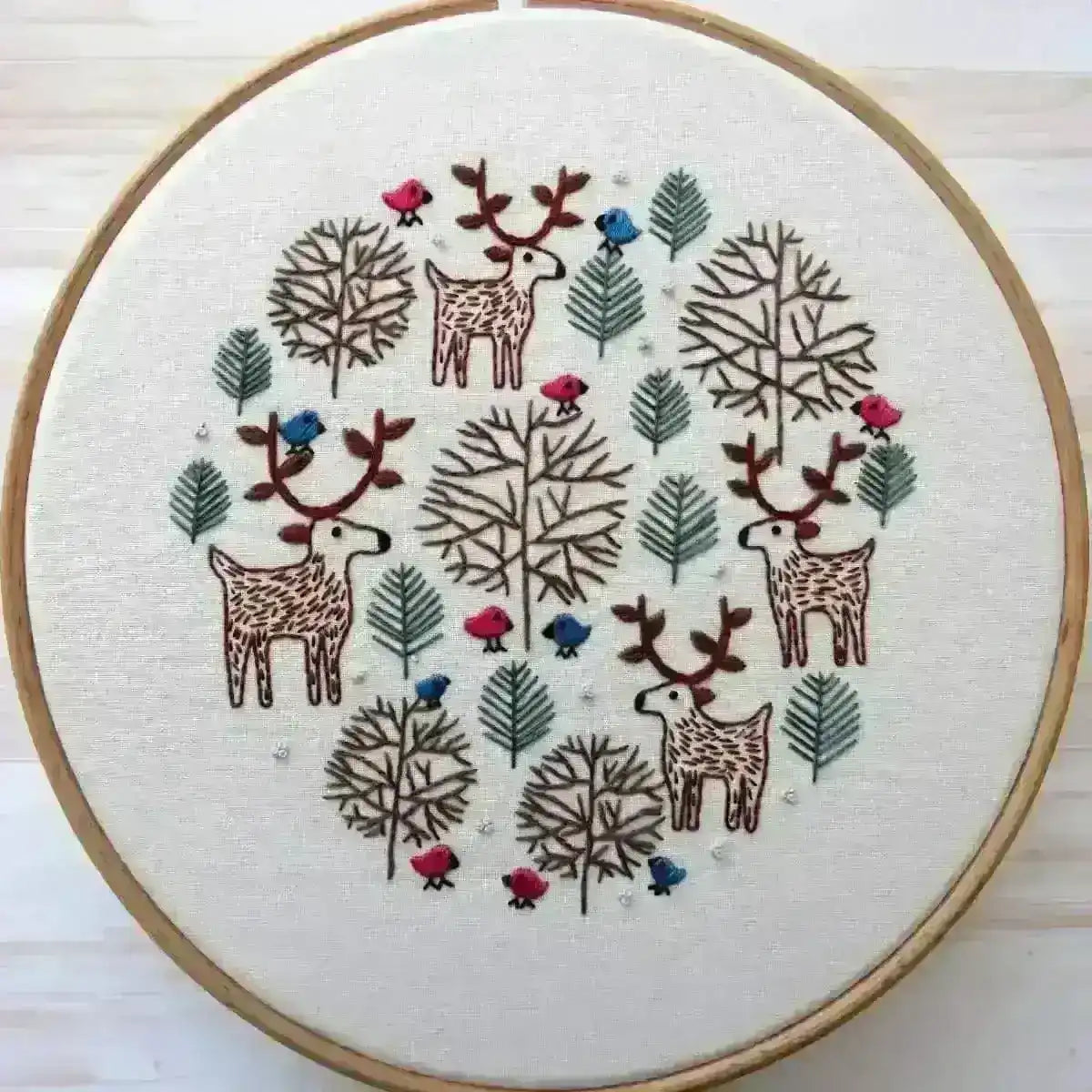 Merry Moose Christmas Hand Embroidery Pattern , PDF Download , StitchDoodles , christmas, embroidery hoop kit, embroidery kit for adults, embroidery kit for beginers, embroidery kits for beginners, embroidery pattern, hand embroidery, PDF pattern , StitchDoodles , shop.stitchdoodles.com