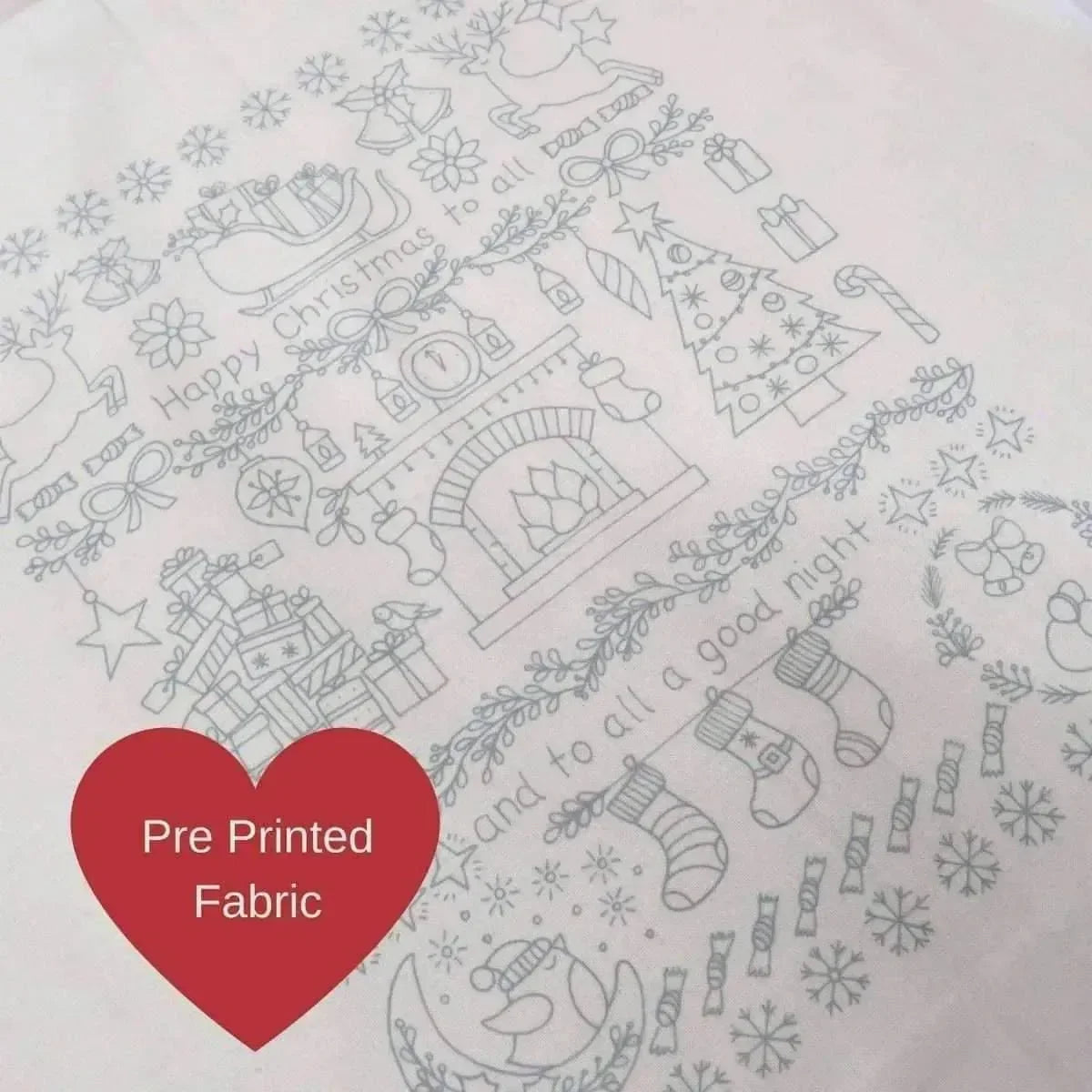 Night Before Christmas Pre Printed Embroidery Fabric Panel , Pre Printed Fabric Pattern , StitchDoodles , christmas, embroidery hoop kit, embroidery kit for adults, embroidery kit for beginers, embroidery kits for beginners, hand embroidery, hand embroidery pattern, Printed Pattern , StitchDoodles , shop.stitchdoodles.com