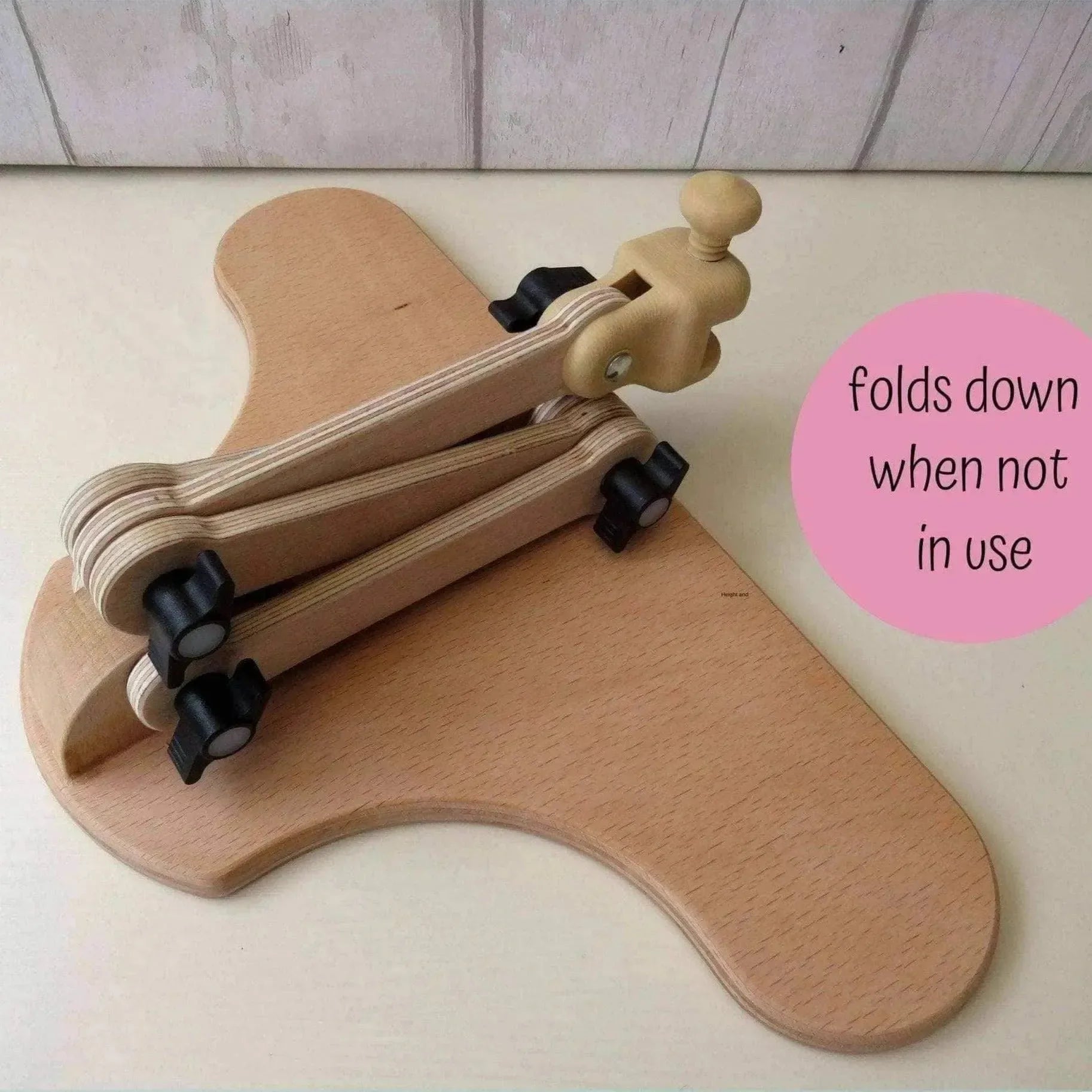 Nurge Adjustable Wooden Seat Embroidery Stand , Embroidery Supplies , Nurge , embroidery hoop kit, embroidery kit for adults, embroidery kit for beginers, embroidery kits for beginners, hand embroidery, hand embroidery hoop, hand embroidery seat frame, nurge seat stand , StitchDoodles , shop.stitchdoodles.com