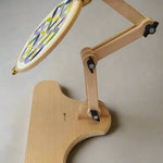 Nurge Adjustable Wooden Seat Embroidery Stand , Embroidery Supplies , Nurge , embroidery hoop kit, embroidery kit for adults, embroidery kit for beginers, embroidery kits for beginners, hand embroidery, hand embroidery hoop, hand embroidery seat frame, nurge seat stand , StitchDoodles , shop.stitchdoodles.com