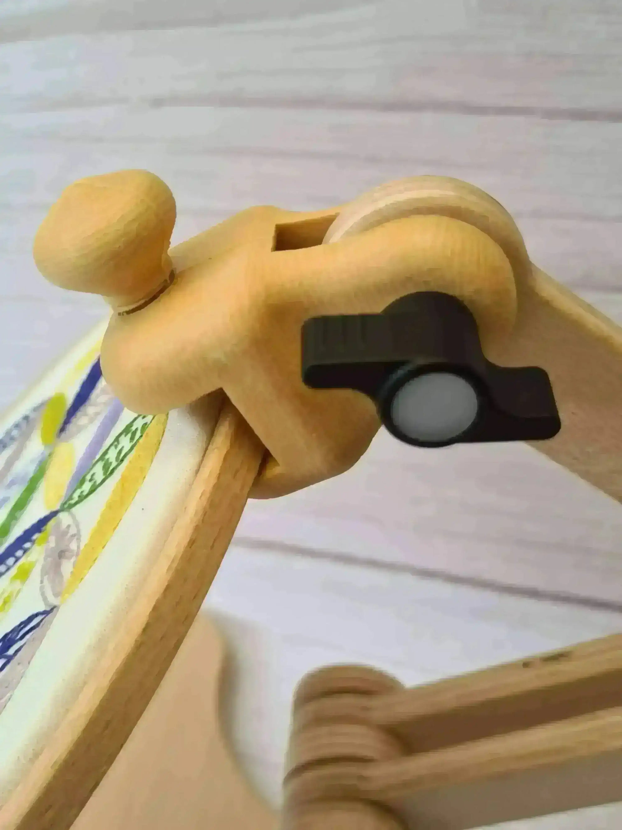 Nurge Adjustable Wooden Seat Embroidery Stand , Embroidery Supplies , Nurge , embroidery hoop kit, embroidery kit for adults, embroidery kit for beginers, embroidery kits for beginners, hand embroidery, hand embroidery hoop, hand embroidery seat frame, nurge seat stand , StitchDoodles , shop.stitchdoodles.com