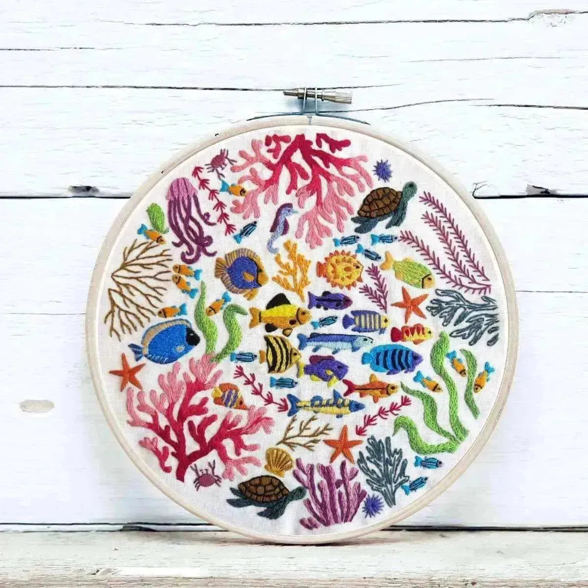Ocean Wonders, Hand Embroidery Pattern , PDF Download , StitchDoodles , embroidery hoop kit, embroidery kit for adults, embroidery kit for beginers, hand embroidery, PDF pattern , StitchDoodles , shop.stitchdoodles.com