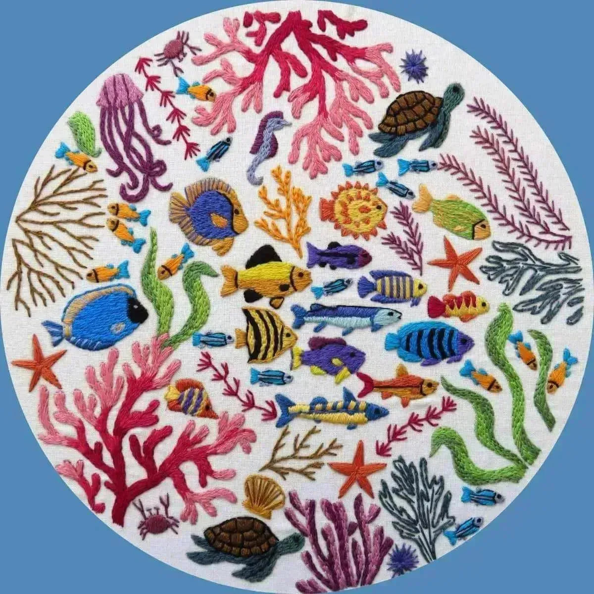 Ocean Wonders, Hand Embroidery Pattern , PDF Download , StitchDoodles , embroidery hoop kit, embroidery kit for adults, embroidery kit for beginers, hand embroidery, PDF pattern , StitchDoodles , shop.stitchdoodles.com