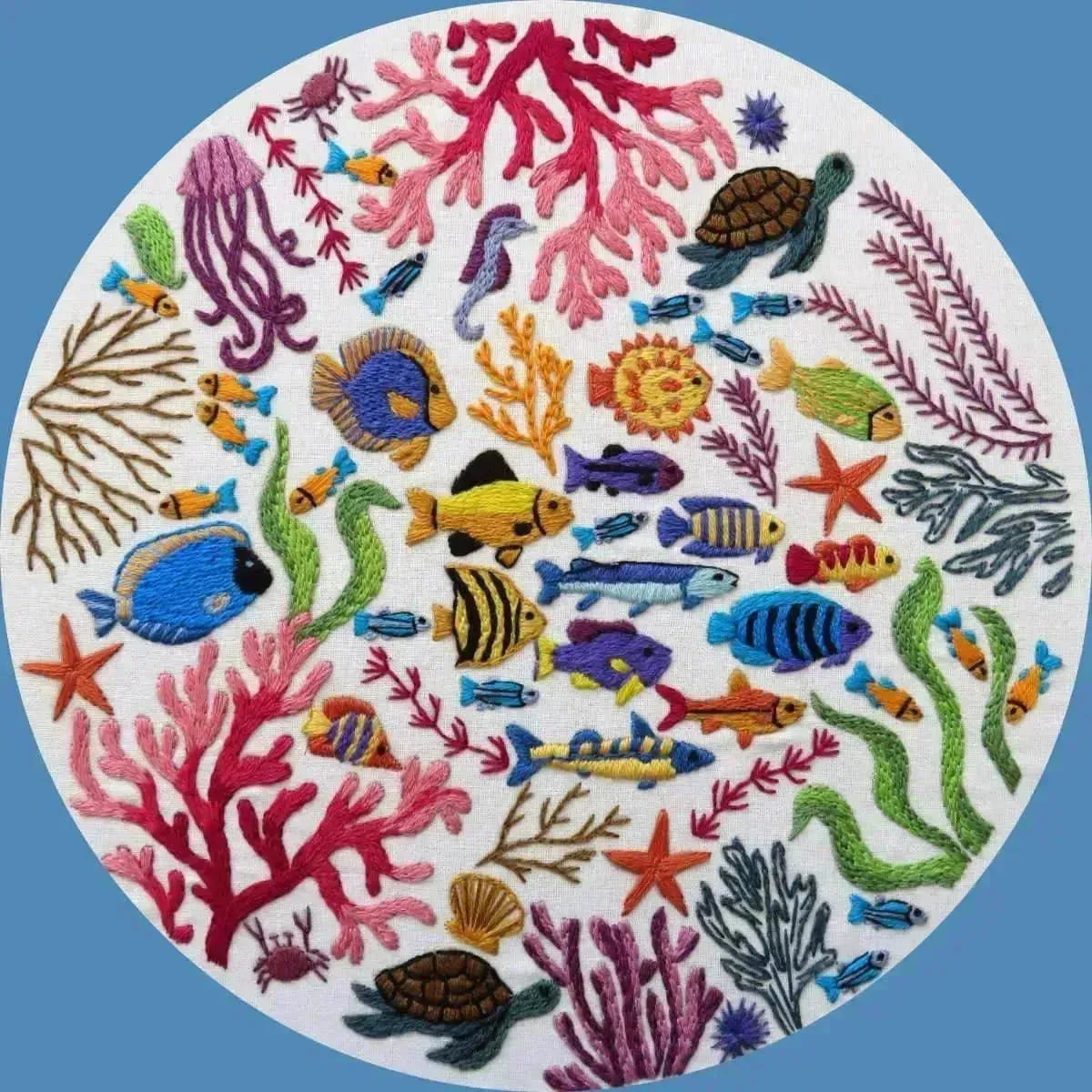 Ocean Wonders, Hand Embroidery Pattern , PDF Download , StitchDoodles , embroidery hoop kit, embroidery kit for adults, embroidery kit for beginers, hand embroidery, PDF pattern , StitchDoodles , shop.stitchdoodles.com