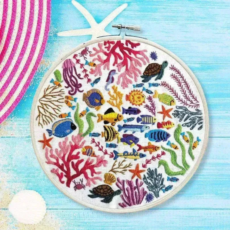 Ocean Wonders, Hand Embroidery Pattern , PDF Download , StitchDoodles , embroidery hoop kit, embroidery kit for adults, embroidery kit for beginers, hand embroidery, PDF pattern , StitchDoodles , shop.stitchdoodles.com