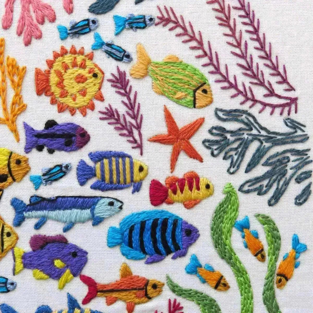 Ocean Wonders, Hand Embroidery Pattern , PDF Download , StitchDoodles , embroidery hoop kit, embroidery kit for adults, embroidery kit for beginers, hand embroidery, PDF pattern , StitchDoodles , shop.stitchdoodles.com