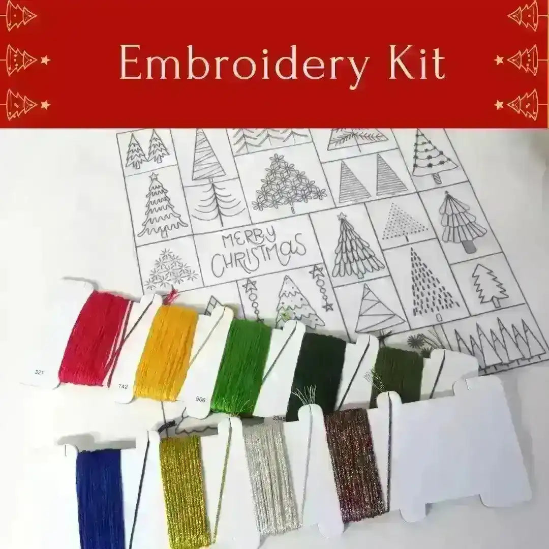 Oh Christmas Tree Embroidery Kit , Hand Embroidery Kit , StitchDoodles , christmas, christmas advent, Christmas Embroidery, christmas gift, Course, hand embroidery, hand embroidery hoop, hand embroidery kit, hand embroidery pattern, subscriptions, Thinkific , StitchDoodles , shop.stitchdoodles.com