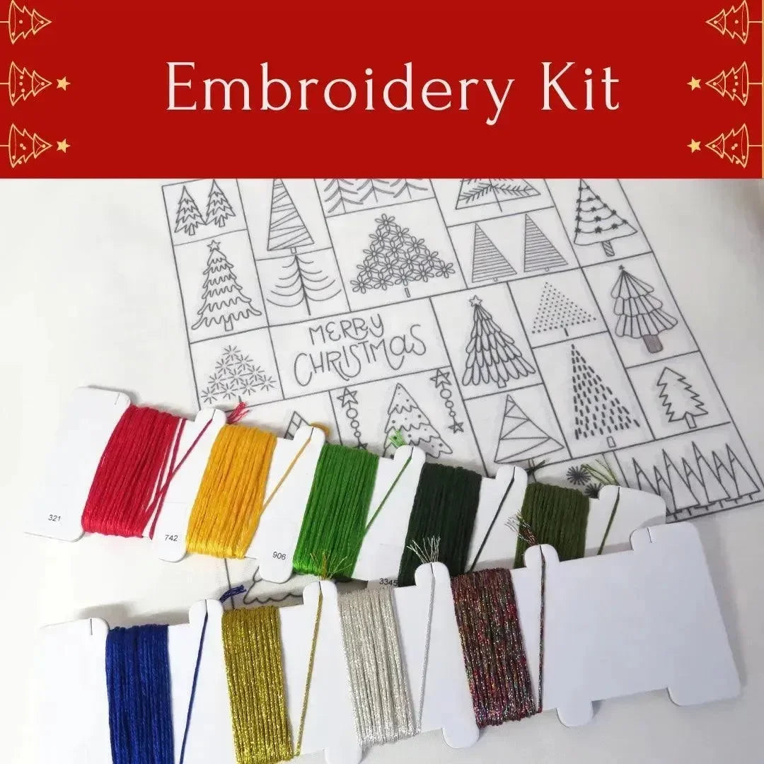Oh Christmas Tree Embroidery Kit , Hand Embroidery Kit , StitchDoodles , christmas, christmas advent, Christmas Embroidery, christmas gift, Course, hand embroidery, hand embroidery hoop, hand embroidery kit, hand embroidery pattern, subscriptions, Thinkific , StitchDoodles , shop.stitchdoodles.com