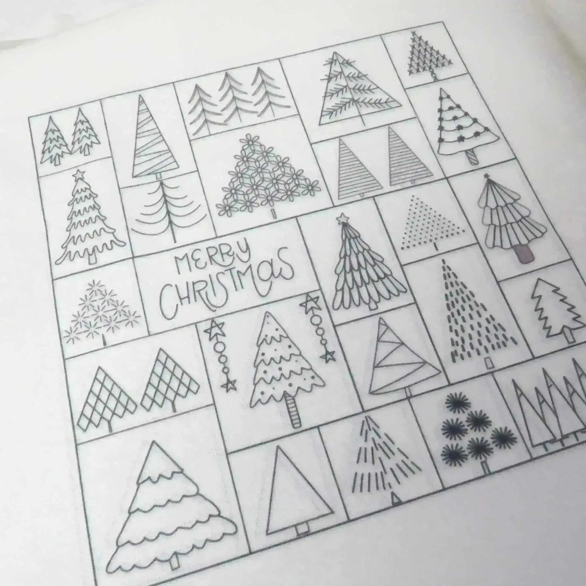 Oh Christmas Tree Printed Fabric Panel , Pre Printed Fabric Pattern , StitchDoodles , christmas, christmas advent, Christmas Embroidery, christmas gift, Course, Embroidery Kit, hand embroidery, stitch a long, Stitch A Longs, subscriptions, Thinkific , StitchDoodles , shop.stitchdoodles.com