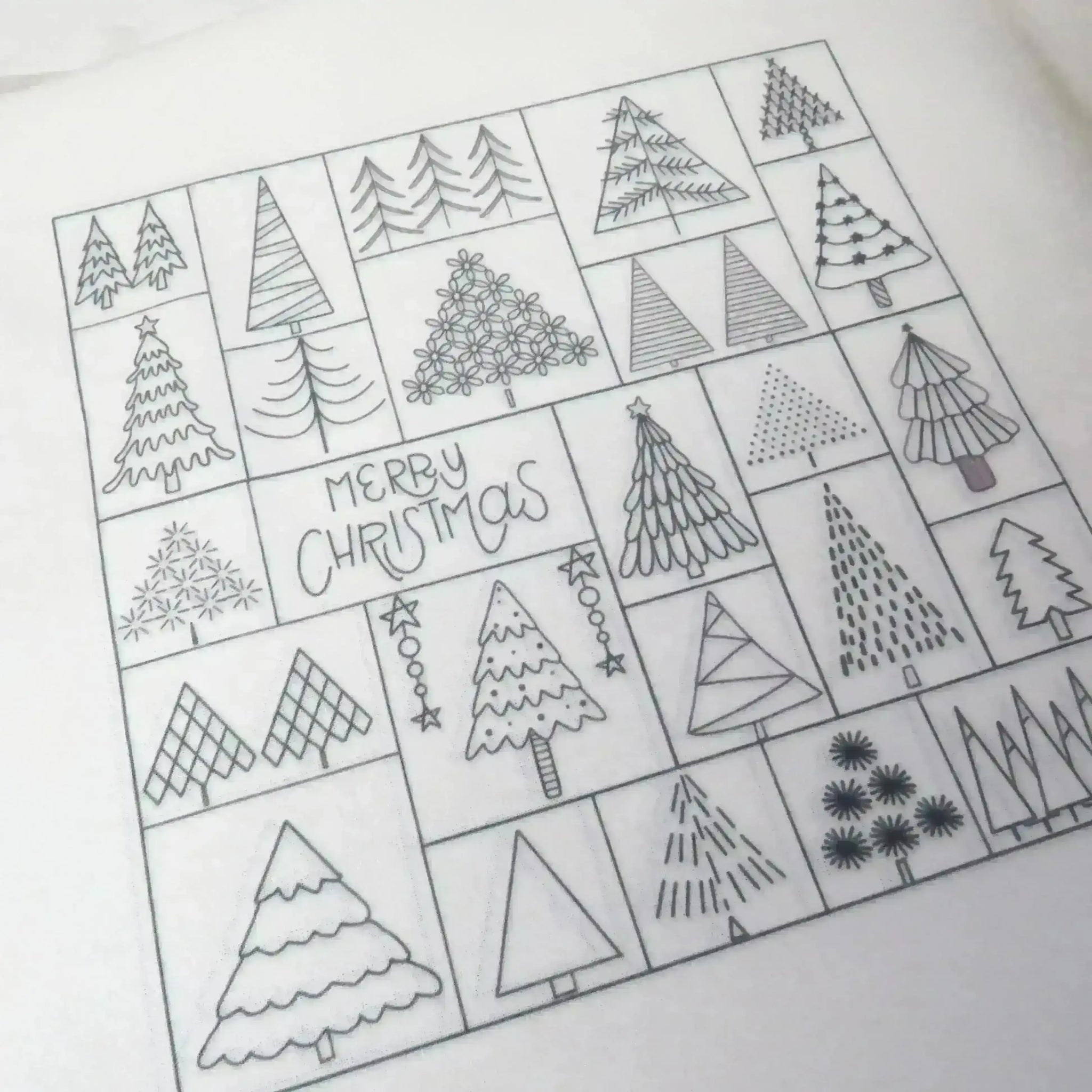 Oh Christmas Tree Printed Fabric Panel , Pre Printed Fabric Pattern , StitchDoodles , christmas, christmas advent, Christmas Embroidery, christmas gift, Course, Embroidery Kit, hand embroidery, stitch a long, Stitch A Longs, subscriptions, Thinkific , StitchDoodles , shop.stitchdoodles.com