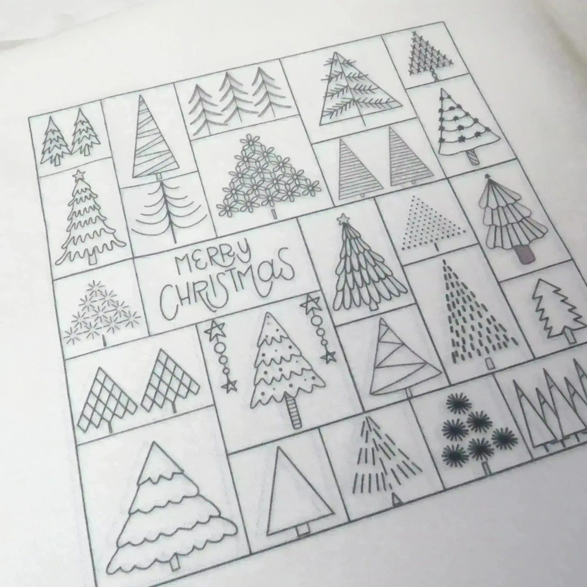 Oh Christmas Tree Printed Fabric Panel , Pre Printed Fabric Pattern , StitchDoodles , christmas, christmas advent, Christmas Embroidery, christmas gift, Course, Embroidery Kit, hand embroidery, stitch a long, Stitch A Longs, subscriptions, Thinkific , StitchDoodles , shop.stitchdoodles.com