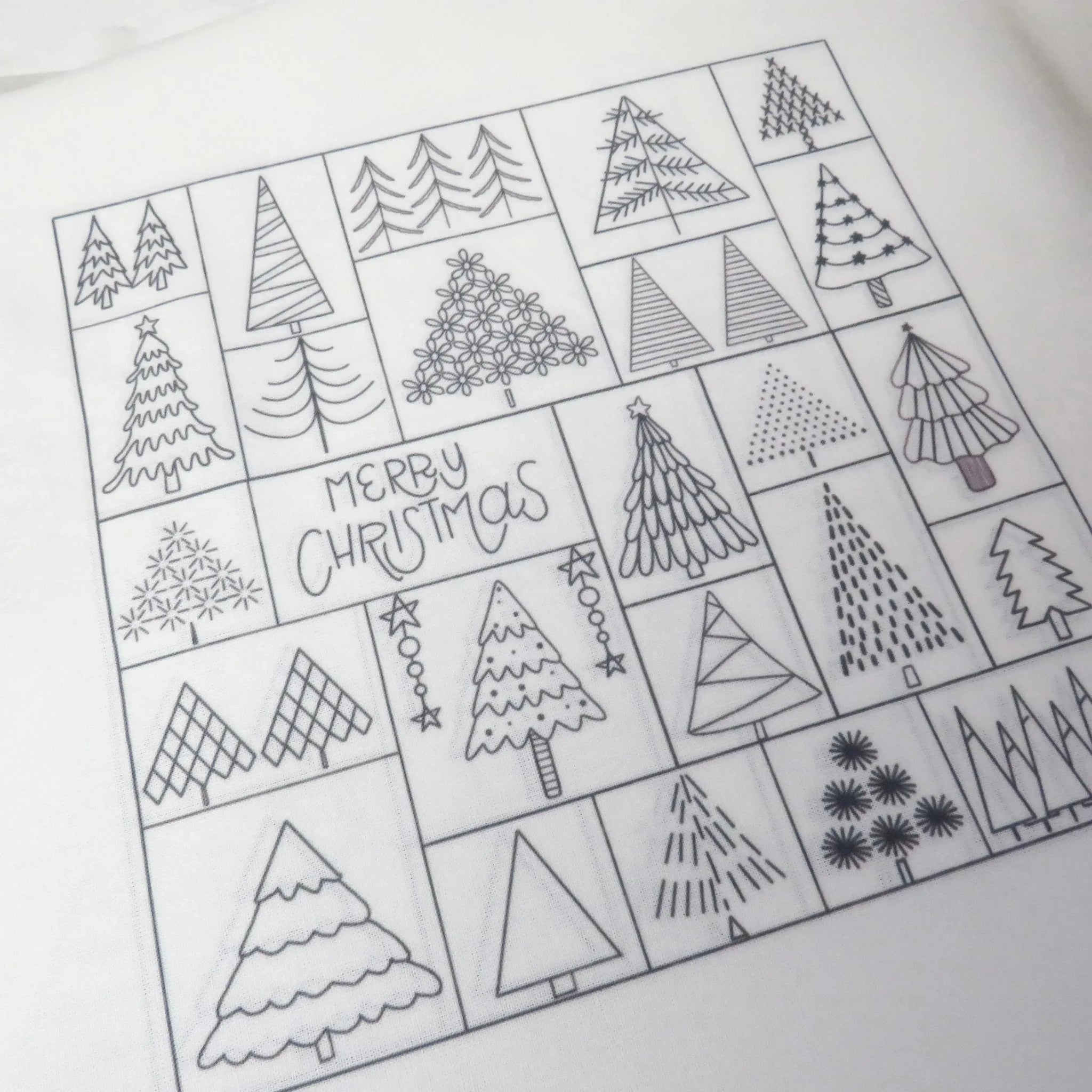Oh Christmas Tree Printed Fabric Panel , Pre Printed Fabric Pattern , StitchDoodles , christmas, christmas advent, Christmas Embroidery, christmas gift, Course, Embroidery Kit, hand embroidery, stitch a long, Stitch A Longs, subscriptions, Thinkific , StitchDoodles , shop.stitchdoodles.com
