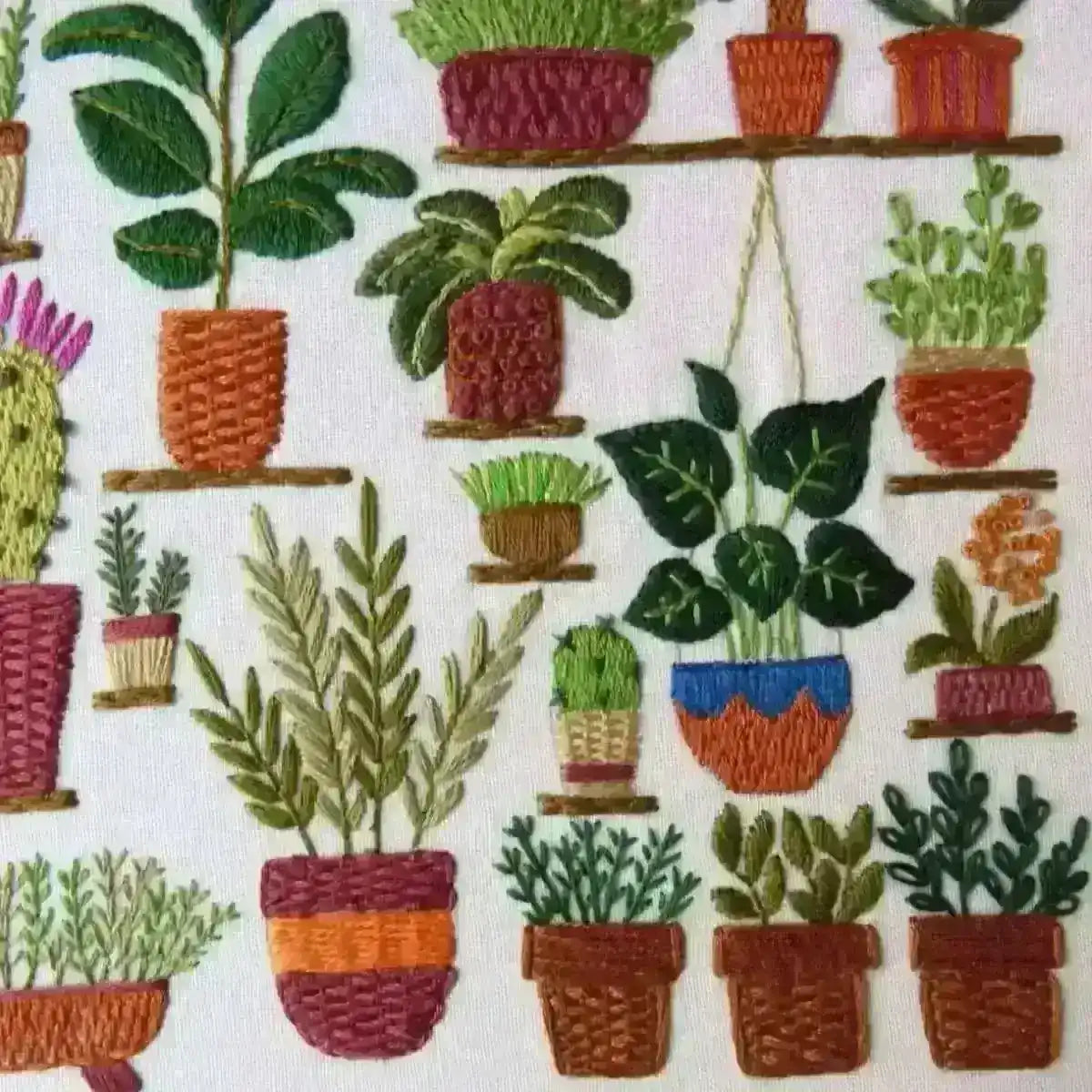 Plantopia, Hand Embroidery Pattern , PDF Download , StitchDoodles , Embroidery, embroidery hoop kit, embroidery kit for adults, embroidery kit for beginers, embroidery pattern, flower embroidery, hand embroidery, modern embroidery, wildlife embroidery , StitchDoodles , shop.stitchdoodles.com