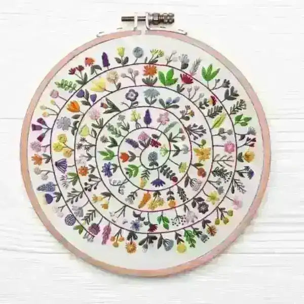 Round and Round the Garden Hand Embroidery Pattern , PDF Download , StitchDoodles , embroidery hoop kit, embroidery kits for adults, embroidery kits for beginners, embroidery patern, flower embroidery, hand embroidery, modern embroidery kits, unique embroidery kits , StitchDoodles , shop.stitchdoodles.com