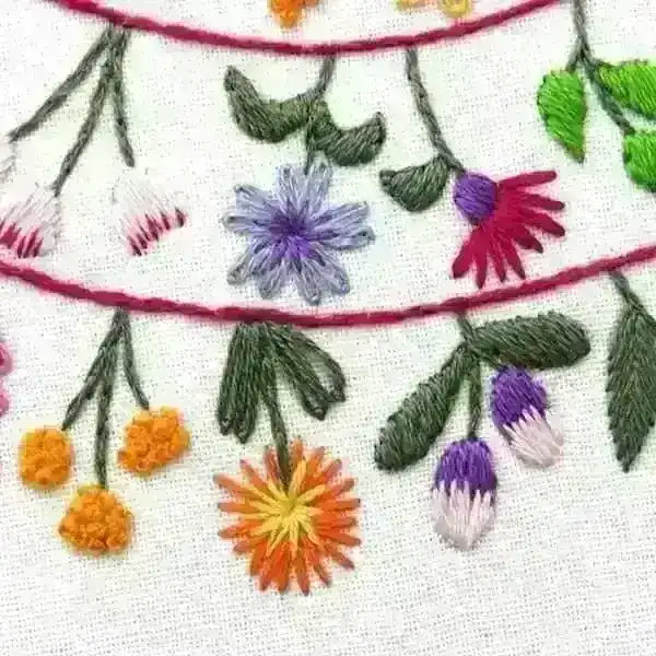 Round and Round the Garden Hand Embroidery Pattern , PDF Download , StitchDoodles , embroidery hoop kit, embroidery kits for adults, embroidery kits for beginners, embroidery patern, flower embroidery, hand embroidery, modern embroidery kits, unique embroidery kits , StitchDoodles , shop.stitchdoodles.com