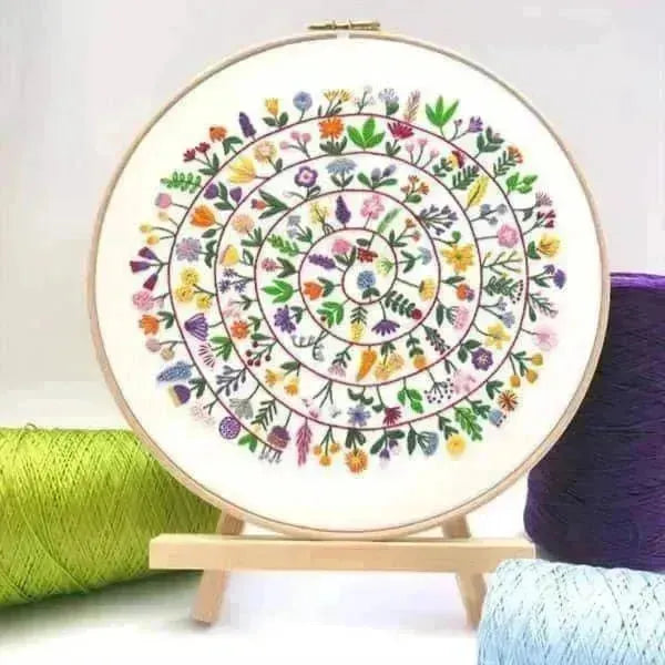 Round and Round the Garden Hand Embroidery Pattern , PDF Download , StitchDoodles , embroidery hoop kit, embroidery kits for adults, embroidery kits for beginners, embroidery patern, flower embroidery, hand embroidery, modern embroidery kits, unique embroidery kits , StitchDoodles , shop.stitchdoodles.com