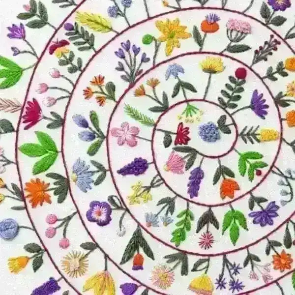 Round and Round the Garden Hand Embroidery Pattern , PDF Download , StitchDoodles , embroidery hoop kit, embroidery kits for adults, embroidery kits for beginners, embroidery patern, flower embroidery, hand embroidery, modern embroidery kits, unique embroidery kits , StitchDoodles , shop.stitchdoodles.com
